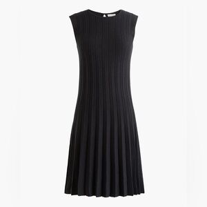 NWT J. Crew Pleated Cotton Sweater Shift Dress in Jet Black size XXL